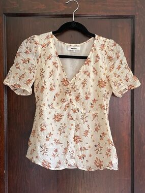 Madewell silk blouse size 00